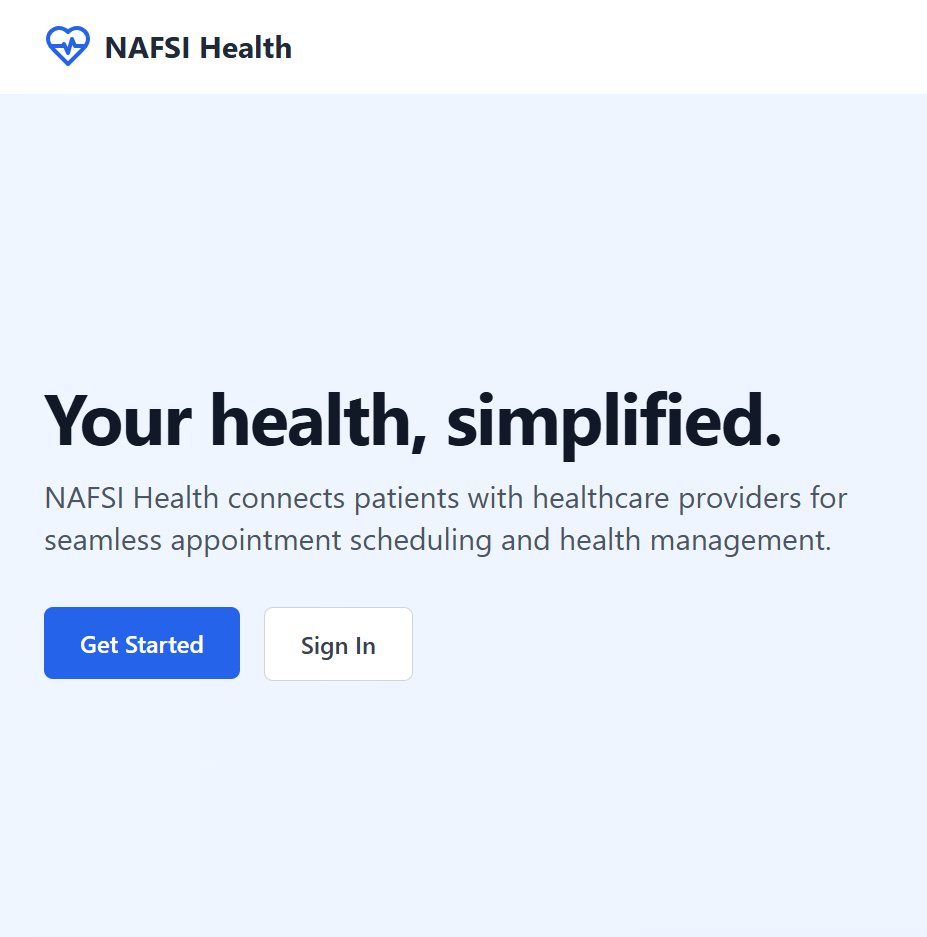 Nafsi Health dashboard screenshot